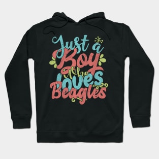 Just A Boy Who Loves Beagles dog Gift graphic Hoodie